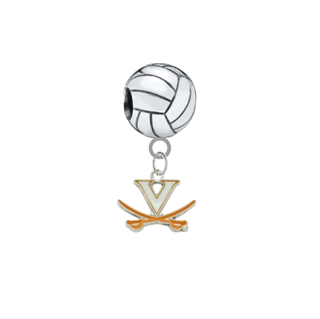 Virginia Cavaliers Volleyball Universal European Bracelet Charm