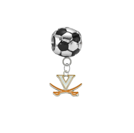 Virginia Cavaliers Soccer Universal European Bracelet Charm