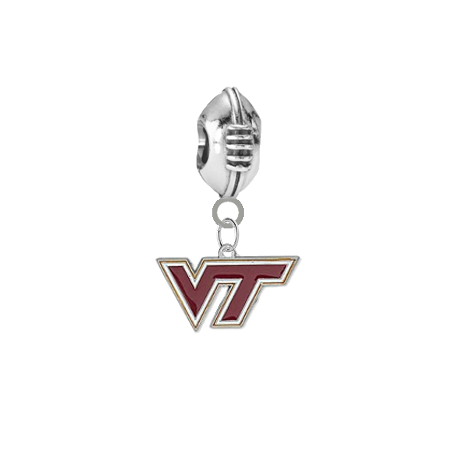 Virginia Tech Hokies Football Universal European Bracelet Charm