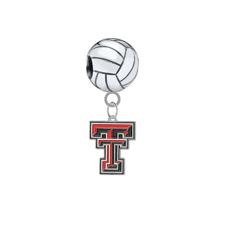 Texas Tech Red Raiders Volleyball Universal European Bracelet Charm