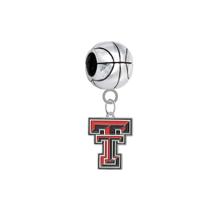 Texas Tech Red Raiders Basketball Universal European Bracelet Charm