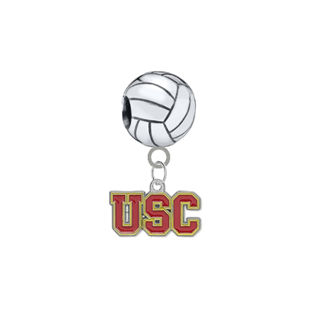 USC Trojans Volleyball Universal European Bracelet Charm