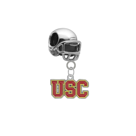 USC Trojans Football Helmet Universal European Bracelet Charm