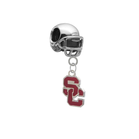 USC Trojans Style 2 Football Helmet Universal European Bracelet Charm
