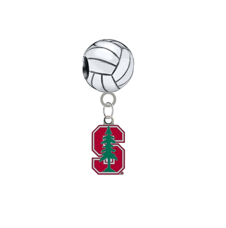 Stanford Cardinal Volleyball Universal European Bracelet Charm