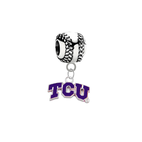 TCU Horned Frogs Softball Universal European Bracelet Charm