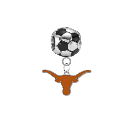 Texas Longhorns Soccer Universal European Bracelet Charm