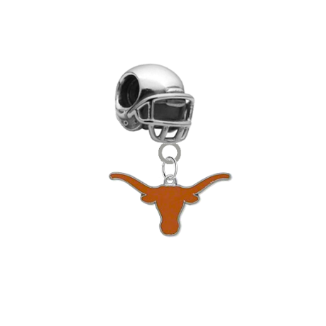 Texas Longhorns Football Helmet Universal European Bracelet Charm