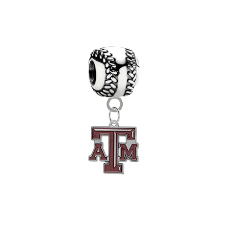 Texas A&M Aggies Softball Universal European Bracelet Charm