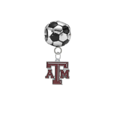 Texas A&M Aggies Soccer Universal European Bracelet Charm