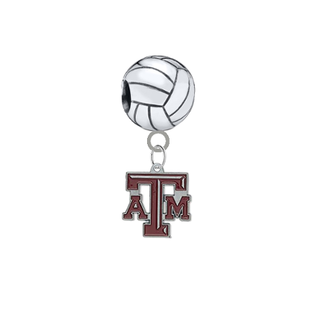 Texas A&M Aggies Volleyball Universal European Bracelet Charm