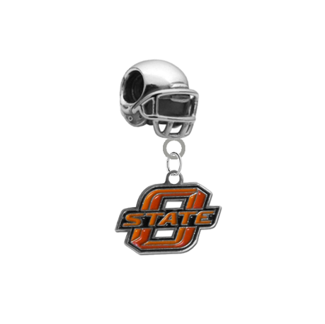 Oklahoma State Cowboys Football Helmet Universal European Bracelet Charm