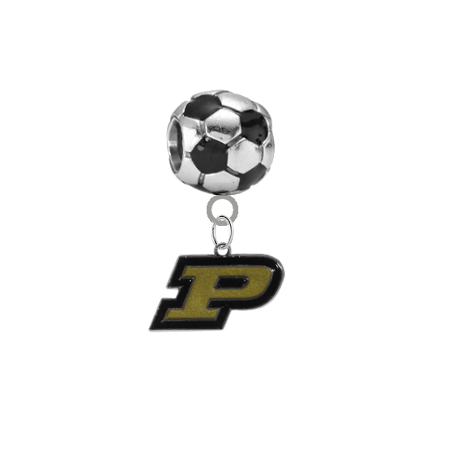 Purdue Boilermakers Soccer Universal European Bracelet Charm