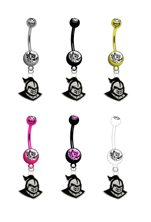 Central Florida Knights NCAA College Belly Button Navel Ring - Pick Your Color
