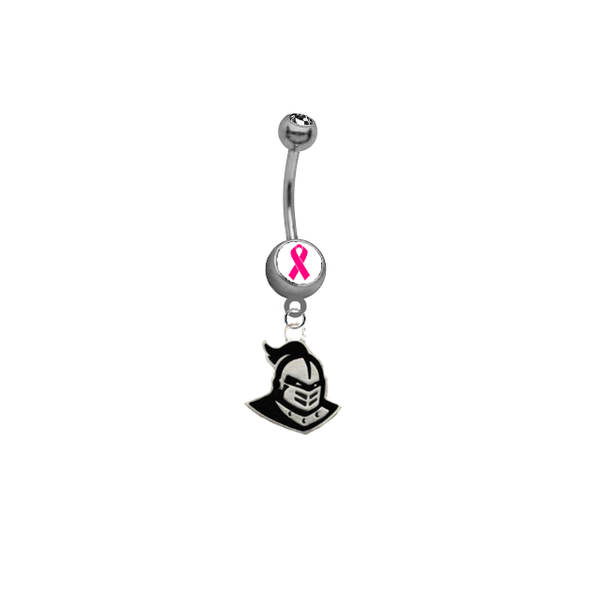 Central Florida Knights Breast Cancer Awareness Belly Button Navel Ring
