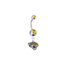 Jacksonville Jaguars Silver Gold Swarovski Belly Button Navel Ring - Customize Gem Colors