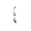 Colorado Rockies Silver Auora Borealis Swarovski Belly Button Navel Ring - Customize Gem Colors