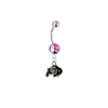 Colorado Buffaloes Silver Pink Swarovski Belly Button Navel Ring - Customize Gem Colors