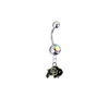 Colorado Buffaloes Silver Auora Borealis Swarovski Belly Button Navel Ring - Customize Gem Colors