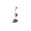 Anaheim Ducks Silver Black Swarovski Belly Button Navel Ring - Customize Gem Colors