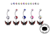 Washington Capitals Silver Swarovski Belly Button Navel Ring - Customize Gem Colors