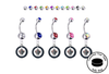Winniepeg Jets Silver Swarovski Belly Button Navel Ring - Customize Gem Colors