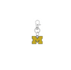 Michigan Wolverines 3 Silver Pet Tag Dog Cat Collar Charm