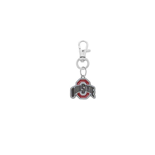 Ohio State Buckeyes Silver Pet Tag Dog Cat Collar Charm