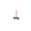 TCU Texas Christian Horned Frogs Rose Gold Pet Tag Dog Cat Collar Charm