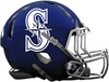Seattle Mariners Custom Concept Navy Blue Mini Riddell Speed Football Helmet