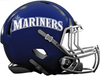 Seattle Mariners Custom Concept Navy Blue Mini Riddell Speed Football Helmet
