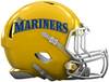 Seattle Mariners Custom Concept Yellow Mini Riddell Speed Football Helmet