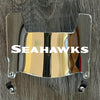 Seattle Seahawks Mini Football Helmet Visor Shield Silver Chrome Mirror w/ Clips