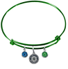 Seattle Mariners Green MLB Expandable Wire Bangle Charm Bracelet