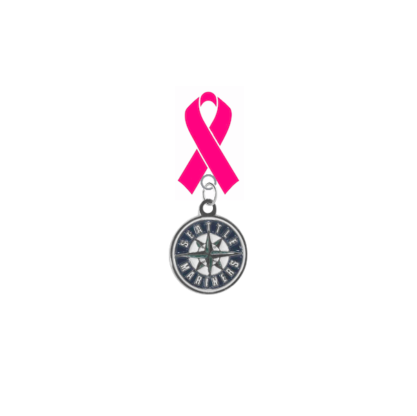 Seattle Mariners MLB Breast Cancer Awareness / Mothers Day Pink Ribbon Lapel Pin