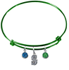 Seattle Mariners Style 2 Green MLB Expandable Wire Bangle Charm Bracelet