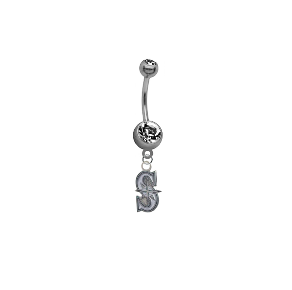 Seattle Mariners Style 2 MLB Baseball Belly Button Navel Ring