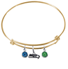 Seattle Seahawks Gold NFL Expandable Wire Bangle Charm Bracelet
