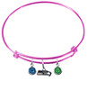 Seattle Seahawks Pink NFL Expandable Wire Bangle Charm Bracelet