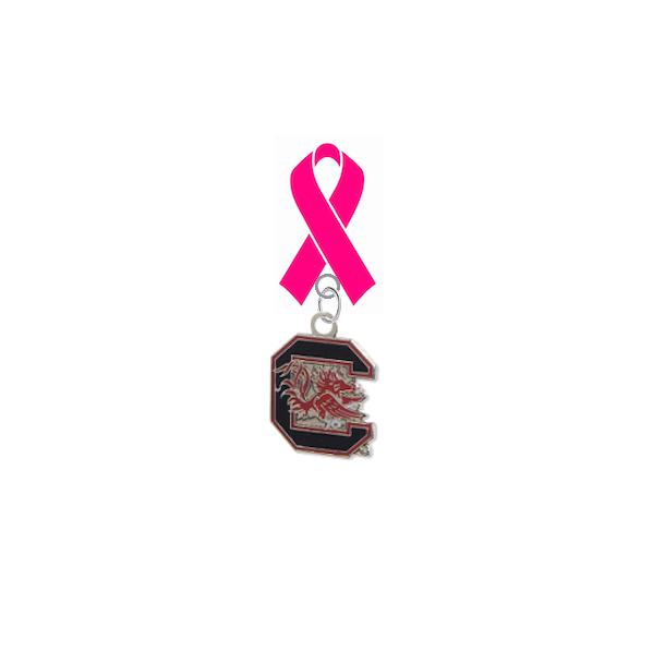 South Carolina Gamecocks Breast Cancer Awareness / Mothers Day Pink Ribbon Lapel Pin