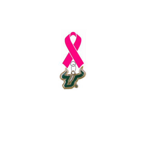 South Florida Bulls Breast Cancer Awareness / Mothers Day Pink Ribbon Lapel Pin