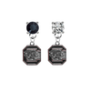 South Carolina Gamecocks BLACK & CLEAR Swarovski Crystal Stud Rhinestone Earrings