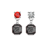 South Carolina Gamecocks RED & CLEAR Swarovski Crystal Stud Rhinestone Earrings