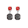 South Carolina Gamecocks RED Swarovski Crystal Stud Rhinestone Earrings