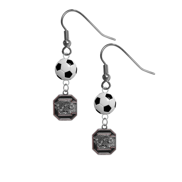 South Carolina Gamecocks NCAA Soccer Dangle Earrings