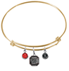 South Carolina Gamecocks GOLD Color Edition Expandable Wire Bangle Charm Bracelet