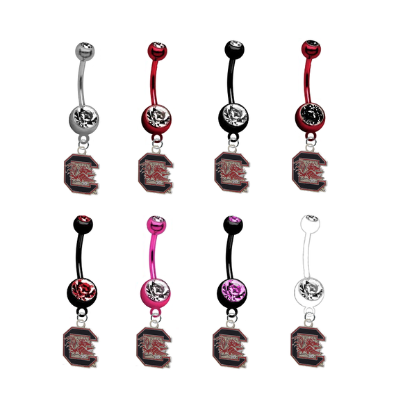 South Carolina Gamecocks NCAA College Belly Button Navel Ring - Pick Your Color