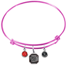 South Carolina Gamecocks PINK Color Edition Expandable Wire Bangle Charm Bracelet