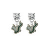 South Florida Bulls CLEAR Swarovski Crystal Stud Rhinestone Earrings