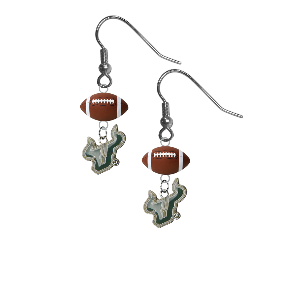 South Florida Bulls NCAA Football Dangle Earrings